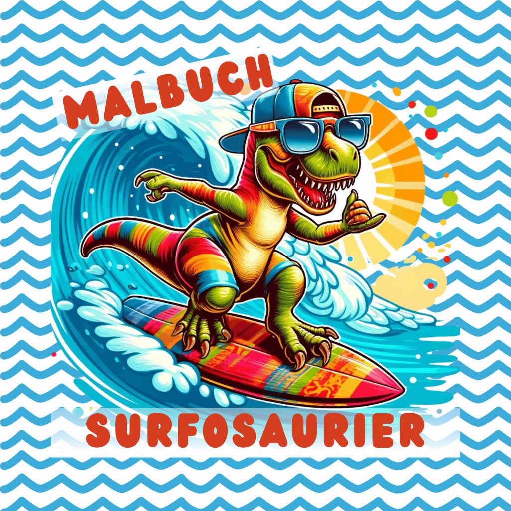 Surfosaurier – Malbuch (Titel)