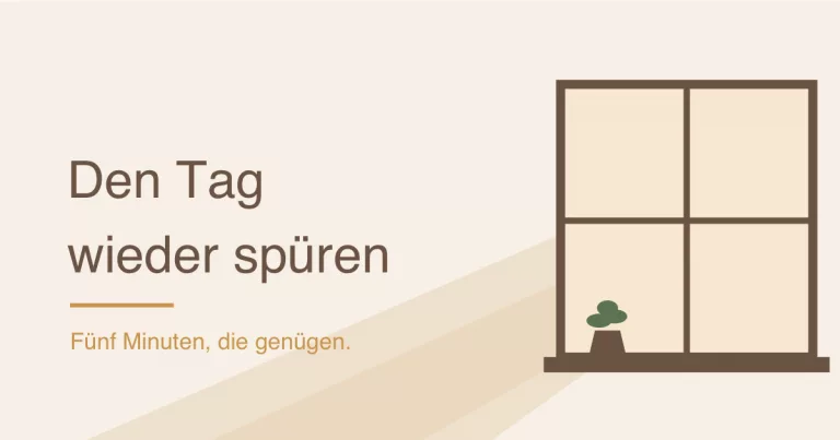 Mikropausen im Alltag: Fenster mit Morgenlicht