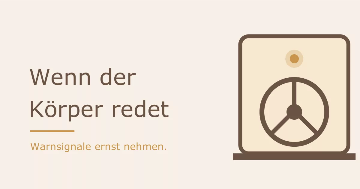 Warnleuchte im Auto als Bild für Körpersignale bei Erschöpfung - Heiko Metz